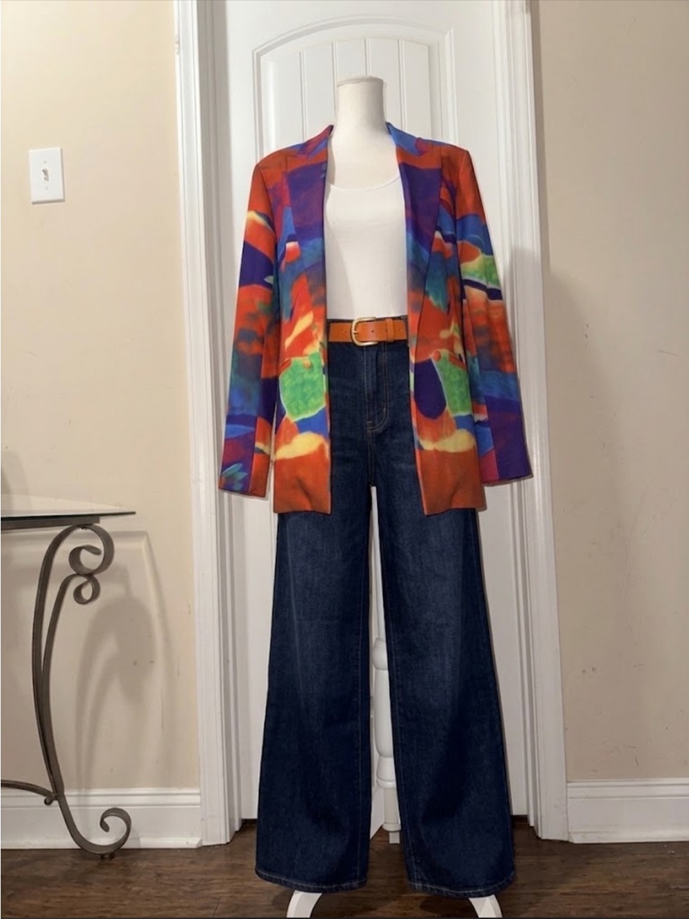 Akira Vibrant Multicolor Open Blazer Jacket - Women's